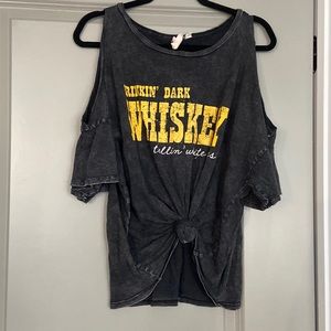 Drinkin dark whiskey tellin white lies distressed shirt